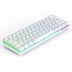 BlitzWolf BW-KB0 Gamer-Tastatur – 61 mechanische OUTEMU Blue Switch-Tasten, RGB-LED-Beleuchtung, kabelgebundene und kabellose Nutzung – Weiß